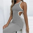 thumbnail image 4 of Summer Dresses Plus Size Sexy Sleeveless Round Neck Casual Dresses for Women, 4 of 4