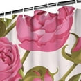 thumbnail image 4 of Watercolor Hummingbird and Floral Blossom Curtain 72x84, Botanical Style Hooks, 4 of 5