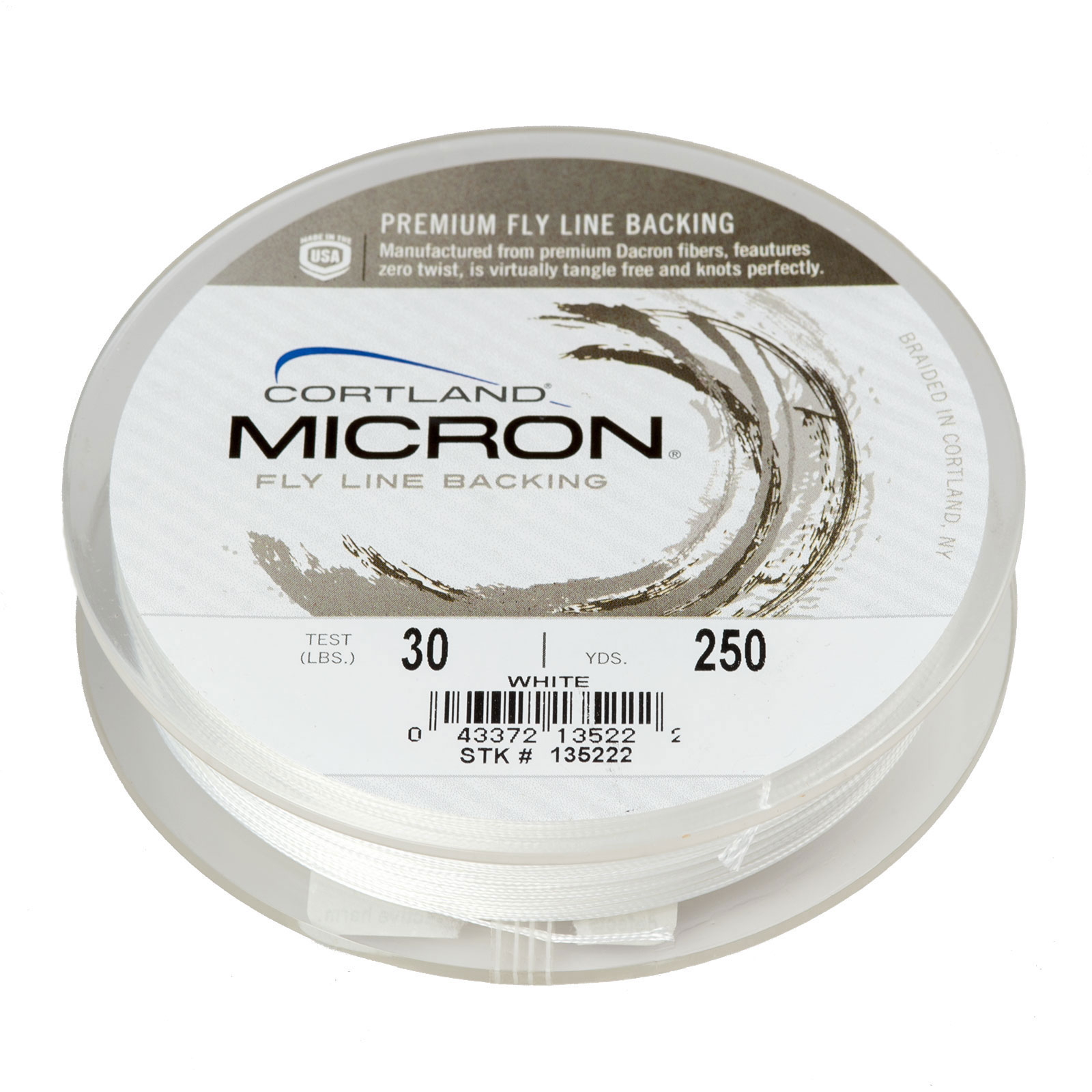 Cortland Fly Line Backing 30lb Micron WHITE GREAT NEW