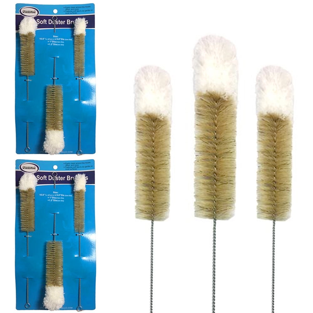 6pc Wire Tube Brushes Duster Cleaner Brush Set Soft Tip Bird Feeder