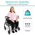 thumbnail image 5 of Vive Bariatric 4-Wheel Rollator Walker for Seniors – Heavy Duty 500 lbs Capacity, Lightweight Folding Walker with Seat & Brakes – Mobility Aid, Black, 5 of 9