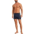 thumbnail image 2 of INSPIRE CHIC Men's Color Block Swimwear Adjustable Drawstring Pool Swimming Shorts 34 Gray, 2 of 4