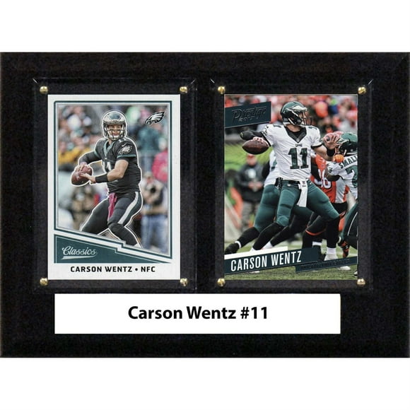 C&I Collectables 68WENTZ NFL 6"X8" Carson Wentz Philadelphia Eagles Two Card Plaque