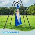 thumbnail image 5 of Yacona Sensory Swing with Stand, Heavy-Duty Metal Swing Frame, with Sensory Chair and Pod Swing, Hammock with Stand for Kids, Blue, 5 of 7
