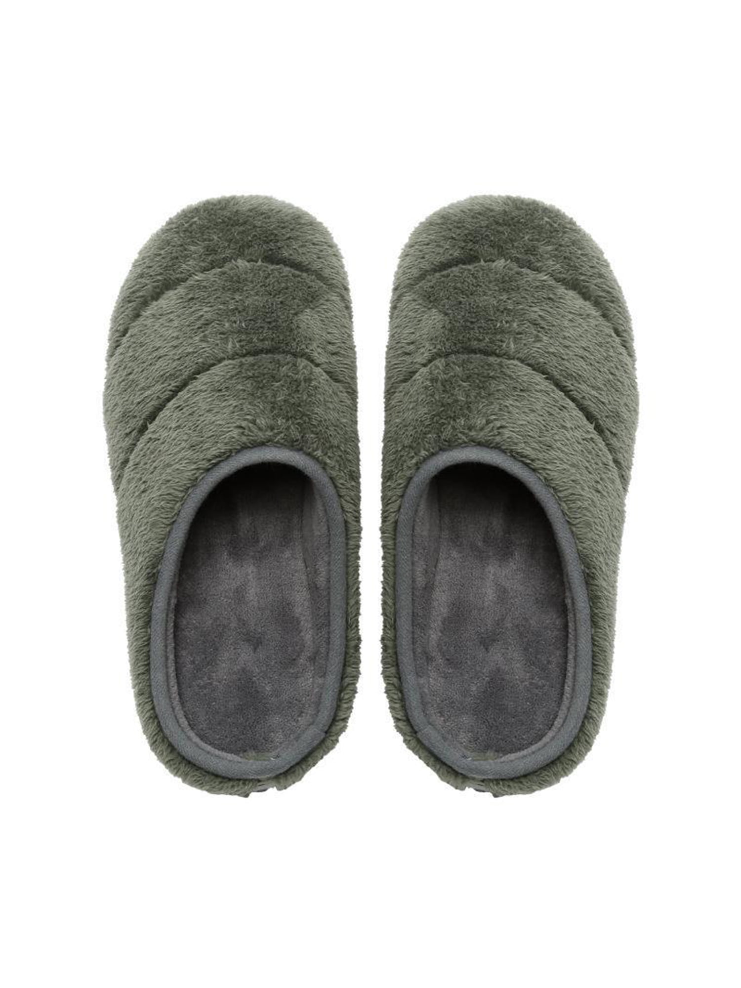 Unisex Breathable Non-slip Clog Slipper Closed Toe House Shoes Outdoor Solid Winter Warm Slippers Green - Walmart.com