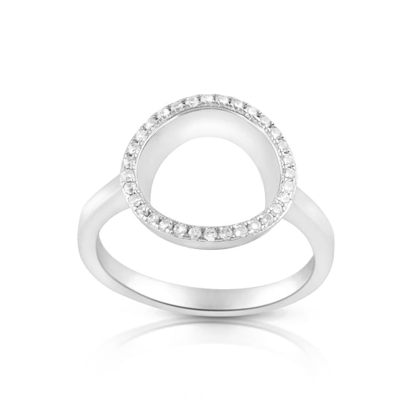 SilverCloseOut Sterling Silver Cz O Circle Ring