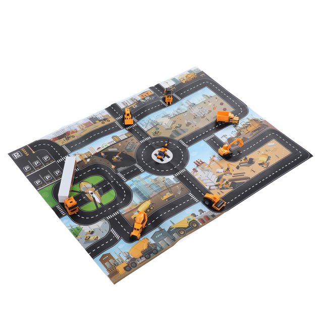 ConstructionSiteVehiclesToySet, HighSimulation Educational Alloy Reliable Road Signs EngineeringVehiclePlayset for Toddlers ANGGREK AC8071