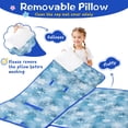 thumbnail image 3 of Light Blue Christmas Snowflake Pattern Toddler Nap Mats for Kids Preschool,50"x20" Sleeping Mat Bag or Kids,Toddler Sleeping Bag,Toddler Nap Mat or Daycare, 3 of 6