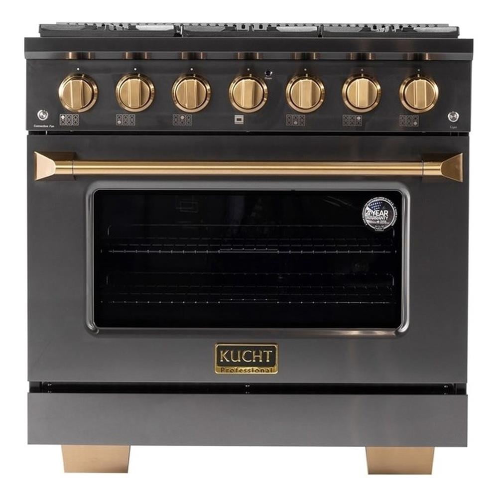 Pemberly Row 36" Propane Gas Range in Titanium Stainless Steel