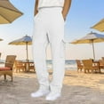 thumbnail image 2 of JTieacloth Mens Casual Stretch Chino Pant Men's Casual Pants Comfortable Relaxed Fit Stretchable Breathable Soft Lightweight Everyday Wear Durable Versatile Stylish White, 2 of 6