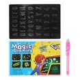 thumbnail image 1 of Painting Board Luminous Glowing Fluorescent Board 3D Drawing Board for ChildrenYellow English A5, 1 of 4