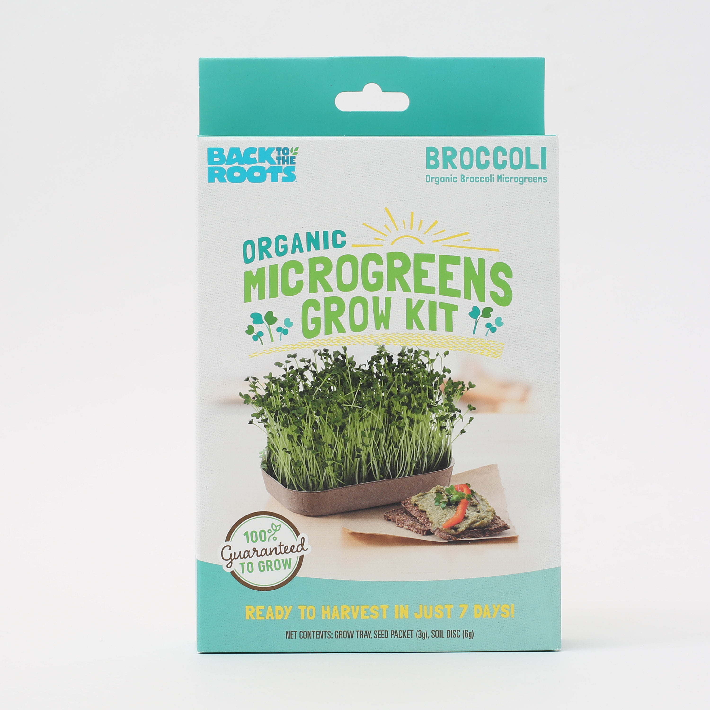 Back to the Roots Organic Broccoli Microgreens Grow Kit, Green Mix
