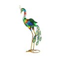 thumbnail image 2 of Figura de animal para exteriores, realista, portátil, de hierro, para decoración de patio pavo real verde, 2 of 9