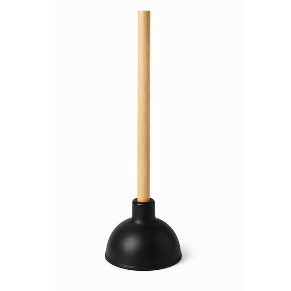 Dual Purpose Toilet Plunger, Heavy Duty Bathroom Sink Drain Cleaner, Unclog Clogged Drains and Toilet Flange, Flap Plunger, Black