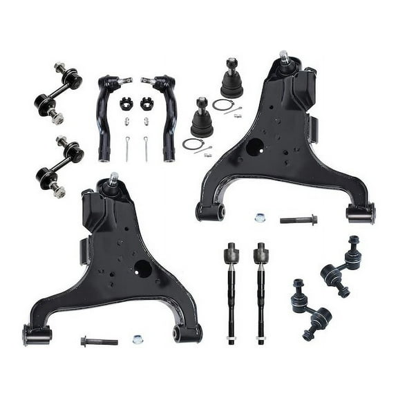 Front and Rear Control Arm Ball Joint Tie Rod and Sway Bar Link Kit - Compatible with 2005 - 2015 Nissan Armada 2006 2007 2008 2009 2010 2011 2012 2013 2014
