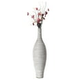 thumbnail image 5 of Uniquewise Modern Decorative Bottle Shape White Floor Vase Ribbed Design Small, 5 of 7