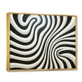 thumbnail image 2 of Designart "Optical Art dreaming black and white" Modern Floater Framed Canvas Print, 2 of 7