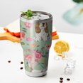 thumbnail image 3 of 30oz Basset Hound and Pioneer Flower Tumblers Stainless Steel Tumbler with Lid and Straw,Vacuum Insulated Double Wall Travel Tumbler Cups Mug with Cleaning Brush for Coffee,Tea, 3 of 7