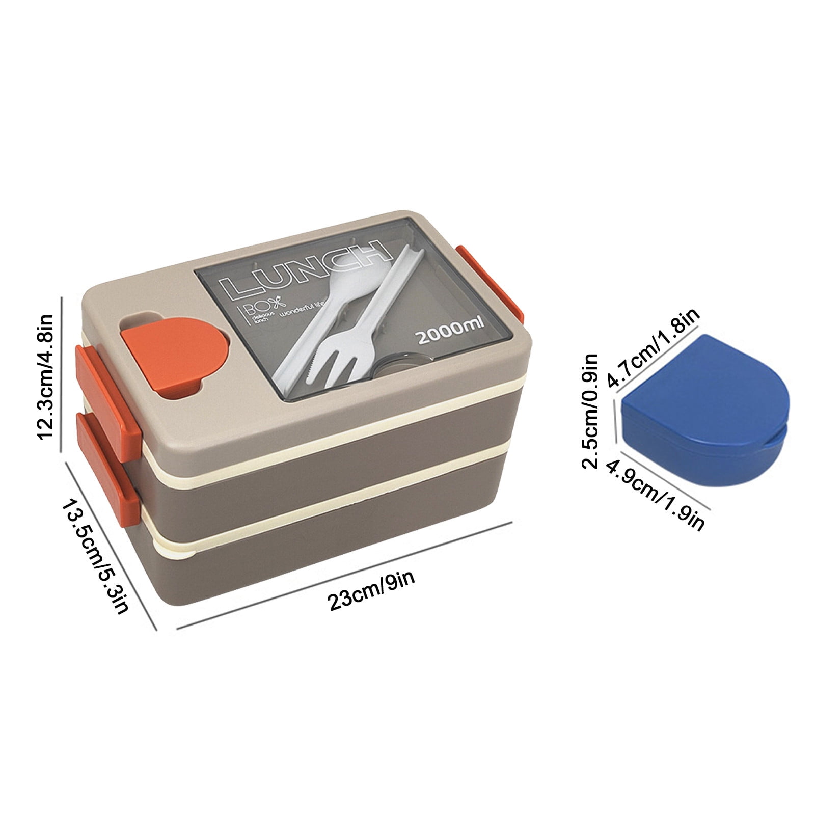 UttpKLBx Plastic Food Storage Containers Stackable Lunch Container Lunch Salad Containers for Adults Adult Snack Box Containers, Bento Lunch Box With Bag (Blue)