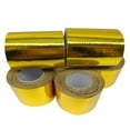 thumbnail image 4 of 2"x33' Roll Self Adhesive Reflective Gold High Temperature Heat Shield Wrap Tape, 4 of 11