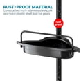 thumbnail image 3 of Carrito de ducha Corner ALLZONE, inoxidable, 4 niveles, negro, 3 of 8