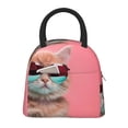 thumbnail image 1 of Balery Cool Cat Pink Sunglasses Bolsa de Almuerzo para Mujeres, Caja de Almuerzo, Bolsa de Almuerzo Pequeña Impermeable, Tote de Almuerzo Reutilizable con Gran Capacidad, 1 of 6
