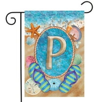 Briarwood Lane Summer Monogram Letter P Garden Flag