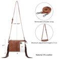 thumbnail image 2 of SENDEFN Fashion Fringe Crossbody Bag with Rivets Western Women Purse Vegan Leather Shoulder Bag with Tassel, 2 of 8