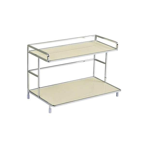 Estante de almacenamiento para encimera de cocina, portavasos, organizador de cosméticos para baño, marco de hierro acrílico para montaje en pared de escritorio