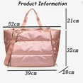 thumbnail image 3 of Sdmnsg-T Puffer Tote Bag Large Shiny Yoga Mat Quilted Puffy Tote Bag Trendy Bubble Purse For Women Oversized Gym Shoulder Handbag, 3 of 8