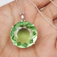 thumbnail image 3 of Gemhub 53 Ct. Round Shape Green Amethyst Gemstone Pendant 925 Sterling Silver Pendant Green Gemstone February Birthstone Pendant for Women, 3 of 4