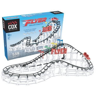 コースターセット CDX Blocks: Cyclone - 900+ Piece Set, Gravity Roller Coaster, STEM
