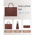 thumbnail image 3 of Bolso de mano LOVEVOOK de piel vintage para mujer con bolsa para portátil de 17 pulgadas, 3 of 8