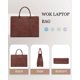thumbnail image 3 of Bolso de mano LOVEVOOK de piel vintage para mujer con bolsa para portátil de 17 pulgadas, 3 of 8