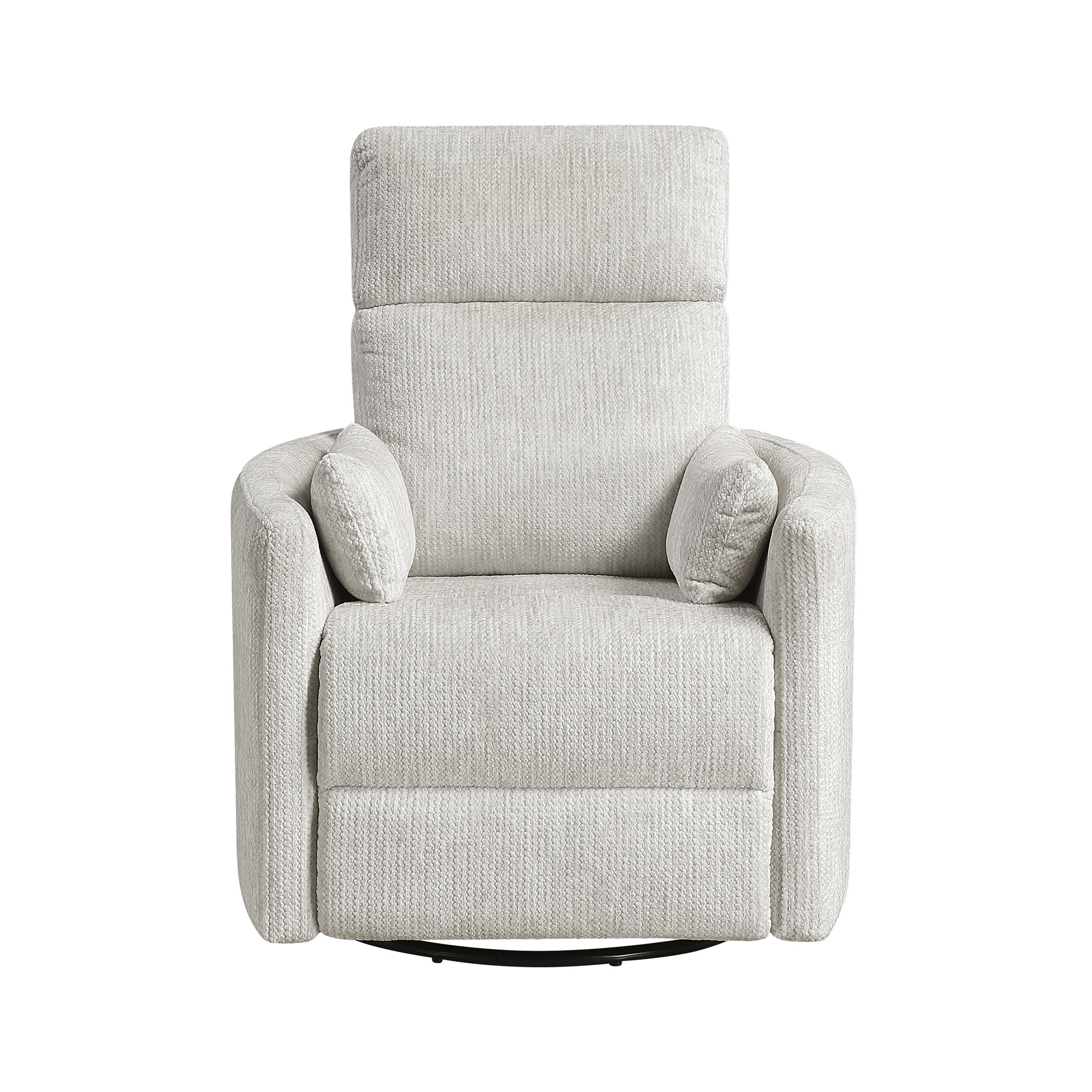 OakvillePark Arven Microfiber Swivel Glider Manual Reclining Chair, Beige