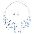 thumbnail image 2 of Tnobhg 1 Set Women Necklace Earrings Set Multi-layered Necklace Stone Decor Bohemian Style Neck Ear Jewelry Hanging Earrings Necklace Set, 2 of 8