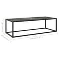thumbnail image 4 of vidaXL Table Basse Noire avec Verre Effet Marbre Noir 120x50x35 cm, 4 of 4