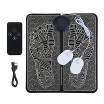 EMS Foot Massager Mat, Portable Foot Massager Pad Foot Stimulator Massage Machine with Remote Control 8 Modes and 19 Intensity Levels for Relaxation