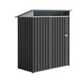 thumbnail image 3 of Walsunny 5X3 ft Outdoor Storage Shed, Galvanized Metal Steel Garden Shed with Lockable Doors, Dark Gray, 3 of 8