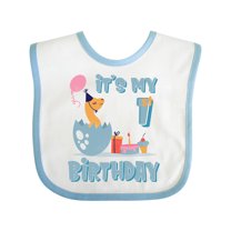 Inktastic Hatching Dinosaur 1st Birthday Boys or Girls Baby Bib