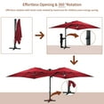 thumbnail image 4 of Mondawe 10x10ft Patio Umbrella Outdoor Square Large Cantilever Windproof Offset and Heavy Duty Sun Umbrella with Bluetooth Speaker for Garden Deck Pool, Red, 4 of 12