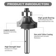 thumbnail image 4 of Woodworking Tools, 5Pcs Tungsten Steel Alloy Router Bits Set Woodworking Milling Tools Plunge Routers For Woodworking Corner Fillet Knife, 4 of 7