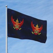 Thailand National Emblem 4x6 Feet Flag Polyester Double Stitched With Grommets For Outdoor Indoor Decor