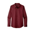 thumbnail image 3 of Port Authority Ladies Long Sleeve SuperPro React Twill Shirt, Burgundy, 4X-Large, 3 of 4