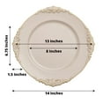 thumbnail image 3 of Balsa Circle 6 Nude 13" Acrylic Round Charger Plates Decorations Embossed Rim, 3 of 8