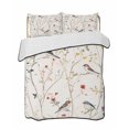 thumbnail image 2 of Spring Floral King Size Down Alternative Comforter, Lightweight Comforter Quilt Bedding Set with Pillow Shams Summer Birds Botanical Country All Seasons Bed Comforter Duvet Insert 96"x106", 2 of 7