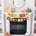 thumbnail image 4 of Fall Birthday Banner Pumpkin Happy Birthday Garlands Colorful Autumn Photo Prop Thanksgiving ration, 4 of 6
