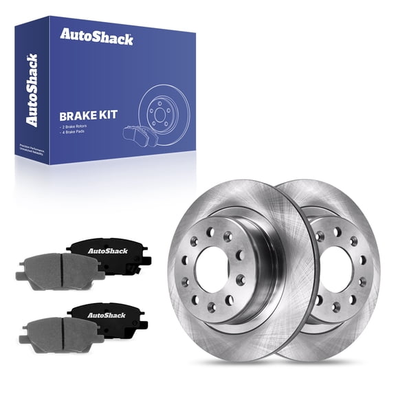 AutoShack Rear Brake Rotors & Ceramic Pads for Chevrolet & GMC, Equinox 2018-2020 Malibu 2016-2019 Terrain 2018-2020, 4WD FWD L4 1.5L 1.6L 1.8L 2.0L - 11.34" (288 mm), 5-Lug