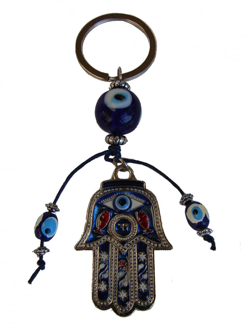 Details about  / Blue Evil Eye Hamsa Hand Keychain Blessing Protection Buena Suerte Good Luck