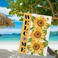 thumbnail image 6 of Sunflower House Flag 28x40 Double Sided, Welcome Watercolor Bee Sunflower Flag, Summer Fall Seasonal Holiday Party Yard Farmhouse Outdoor Decoration, 6 of 6
